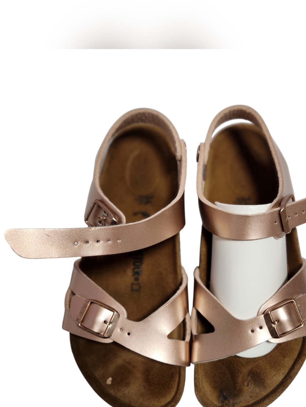 Birkenstock Rose Metallic Two-Strap Sandals